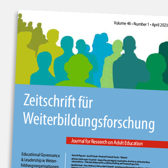 Cover Zeitschrift für Weiterbildungsforschung 