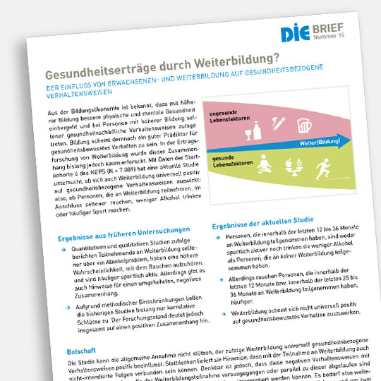 DIE-BRIEF: Forschungsprojekte kompakt vorgestellt