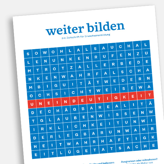 Cover „weiter bilden“: uneindeutig