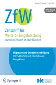Cover Zeitschrift für Weiterbildungsforschung