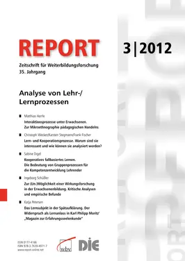 Analyse von Lehr-/Lernprozessen