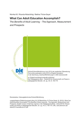 What Can Adult Education Accomplish?