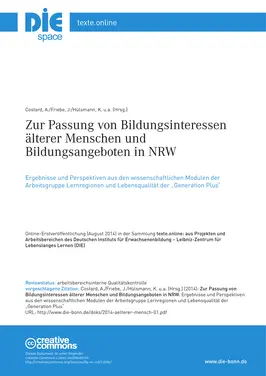 Zur Passung von Bildungsinteressen älterer Menschen und Bildungsangeboten in NRW