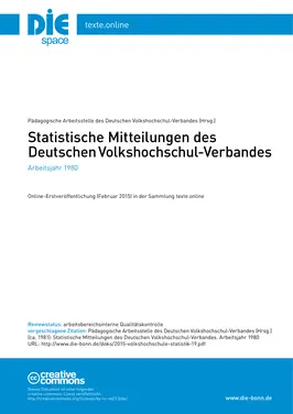 Statistische Mitteilungen des Deutschen Volkshochschul-Verbandes