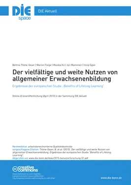 Der vielfältige und weite Nutzen von allgemeiner Erwachsenenbildung