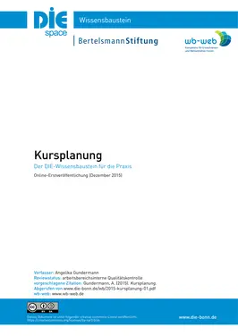 Kursplanung