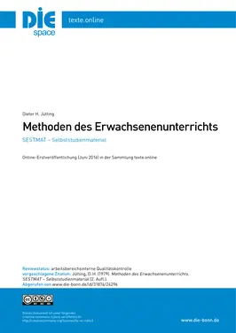 Methoden des Erwachsenenunterrichts
