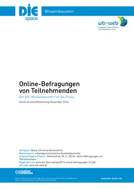 Online-Befragungen von Teilnehmenden