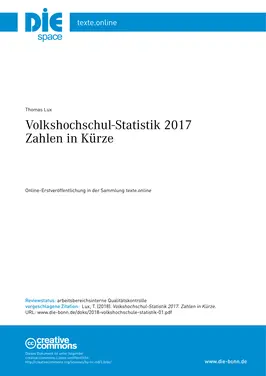 Volkshochschul-Statistik 2017 – Zahlen in Kürze