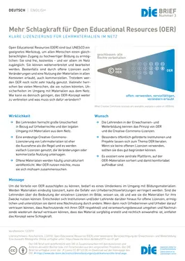 Mehr Schlagkraft für Open Educational Resources (OER) / More clout for Open Educational Resources (OER)