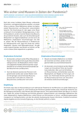 Wie sicher sind Museen in Zeiten der Pandemie? / How safe are museums in times of pandemic?