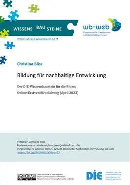 Bildung für nachhaltige Entwicklung
