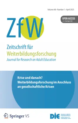 Krise und danach? Weiterbildungsforschung im Anschluss an gesellschaftliche Krisen